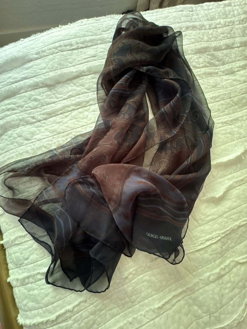 Giorgio Armani Women's Sheer Silk Paisley Print Scarf